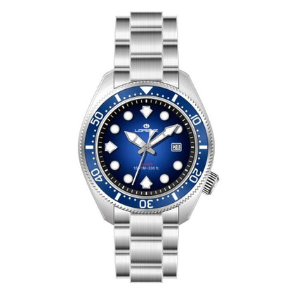LORENZ 26169GG Date Armbanduhr 42 mm Silber