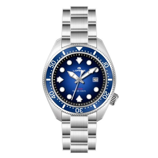 LORENZ 26169GG Date Armbanduhr 42 mm Silber