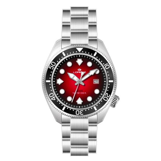 LORENZ 26169II Date Armbanduhr 42 mm Silber
