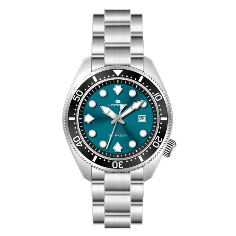 LORENZ 26169LL Date Armbanduhr 42 mm Silber