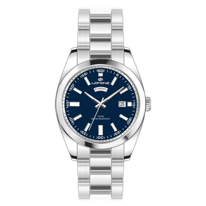 LORENZ 26208BB Date Armbanduhr 42 mm Silber