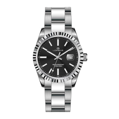LORENZ 28187BB Date Armbanduhr 41 mm Silber