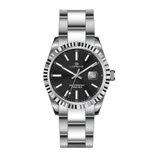 LORENZ 28187BB Date Armbanduhr 41 mm Silber
