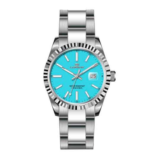 LORENZ 28187CC Date Armbanduhr 41 mm Silber