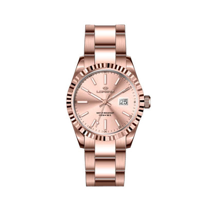 LORENZ 28190GG Date Armbanduhr 32 mm Silber