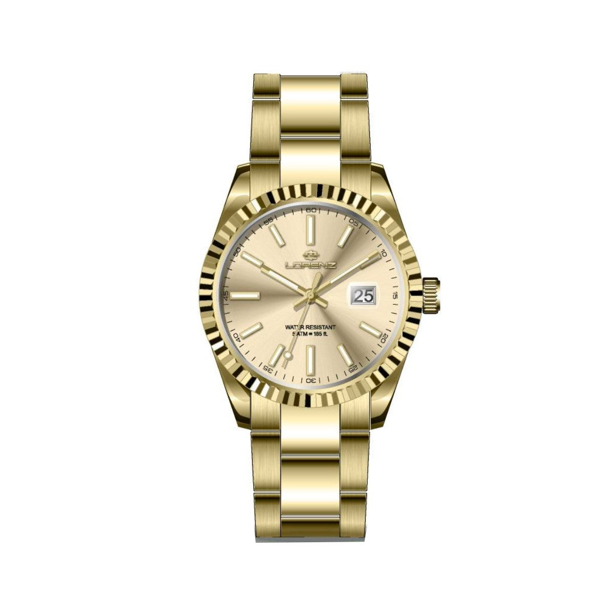 LORENZ 28190HH Date Armbanduhr 32 mm Silber