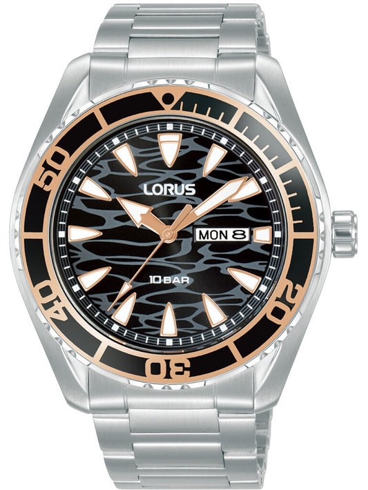 LORUS Herren Quarzuhr mit Datum aus Kunststoff 20 mm RH387AX9 – Produktansicht