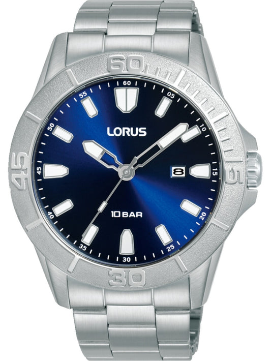 LORUS Herren Quarzuhr mit Datum aus Kunststoff 20 mm RH941QX9 – Produktansicht