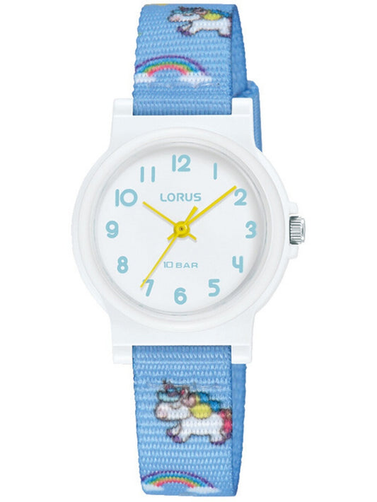 LORUS Kinder Quarzuhr mit Datum aus Kunststoff 20 mm RRX47JX9 – Produktansicht