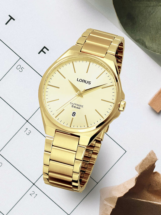 LORUS Herren Quarzuhr mit Datum 41 mm RS950DX9 – Produktansicht