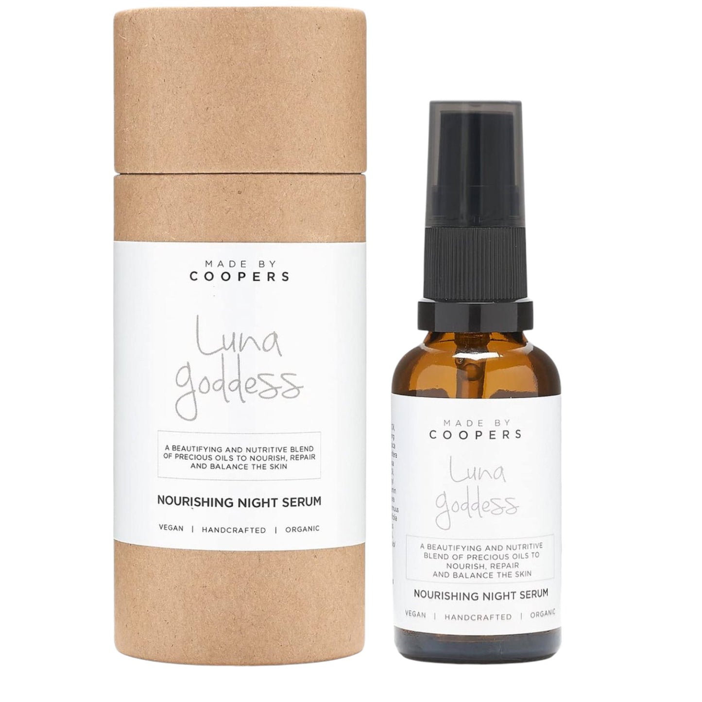 Made By Coopers Made By Coopers, Luna Goddess, Vegan, Nährend, In der Nacht, Serum, Für das Gesicht, 30 ml Regular