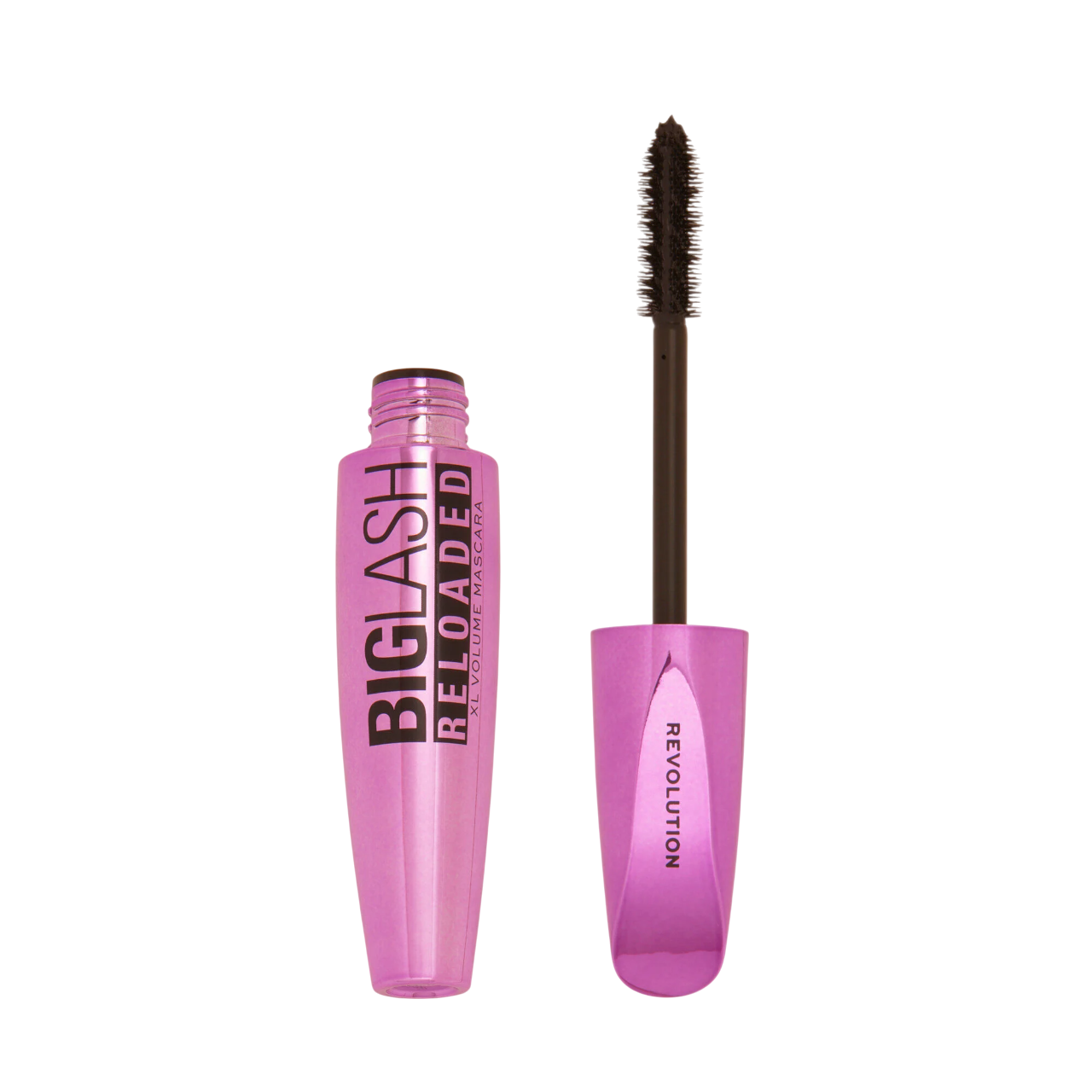 Makeup Revolution Big Lash Reloaded – Voluminöse schwarze Wimperntusche, 8 ml