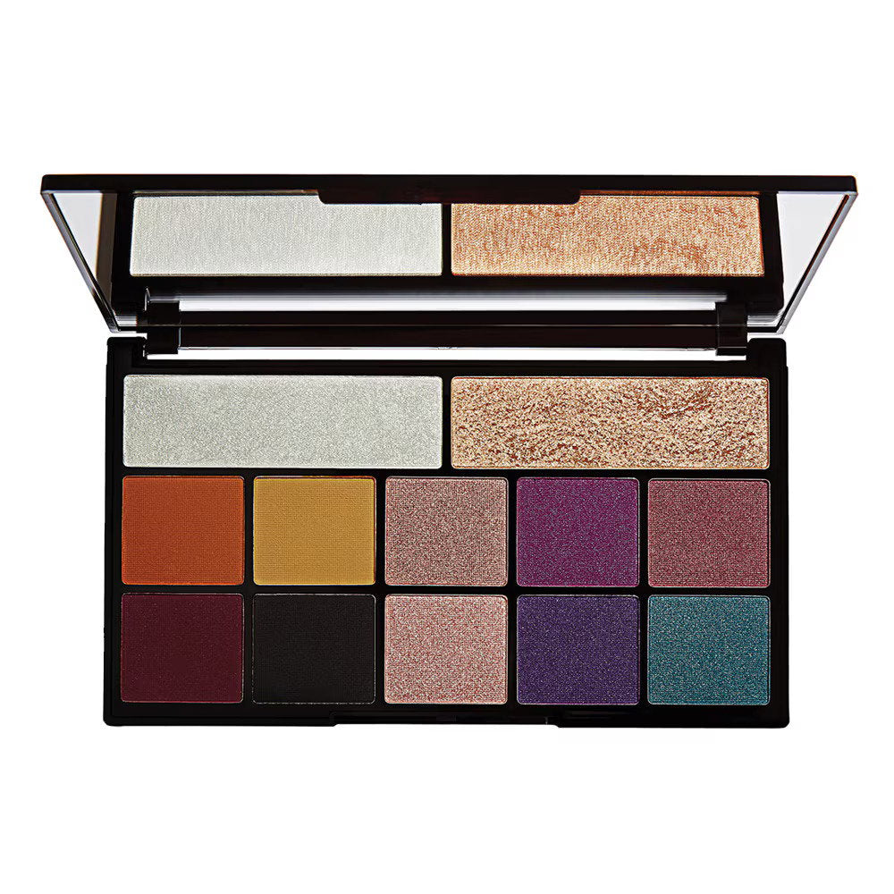 Makeup Revolution Makeup Revolution, Carmi, Lidschattenpalette, Kuss des Feuers, 12 Schattierungen, 27 g Regular