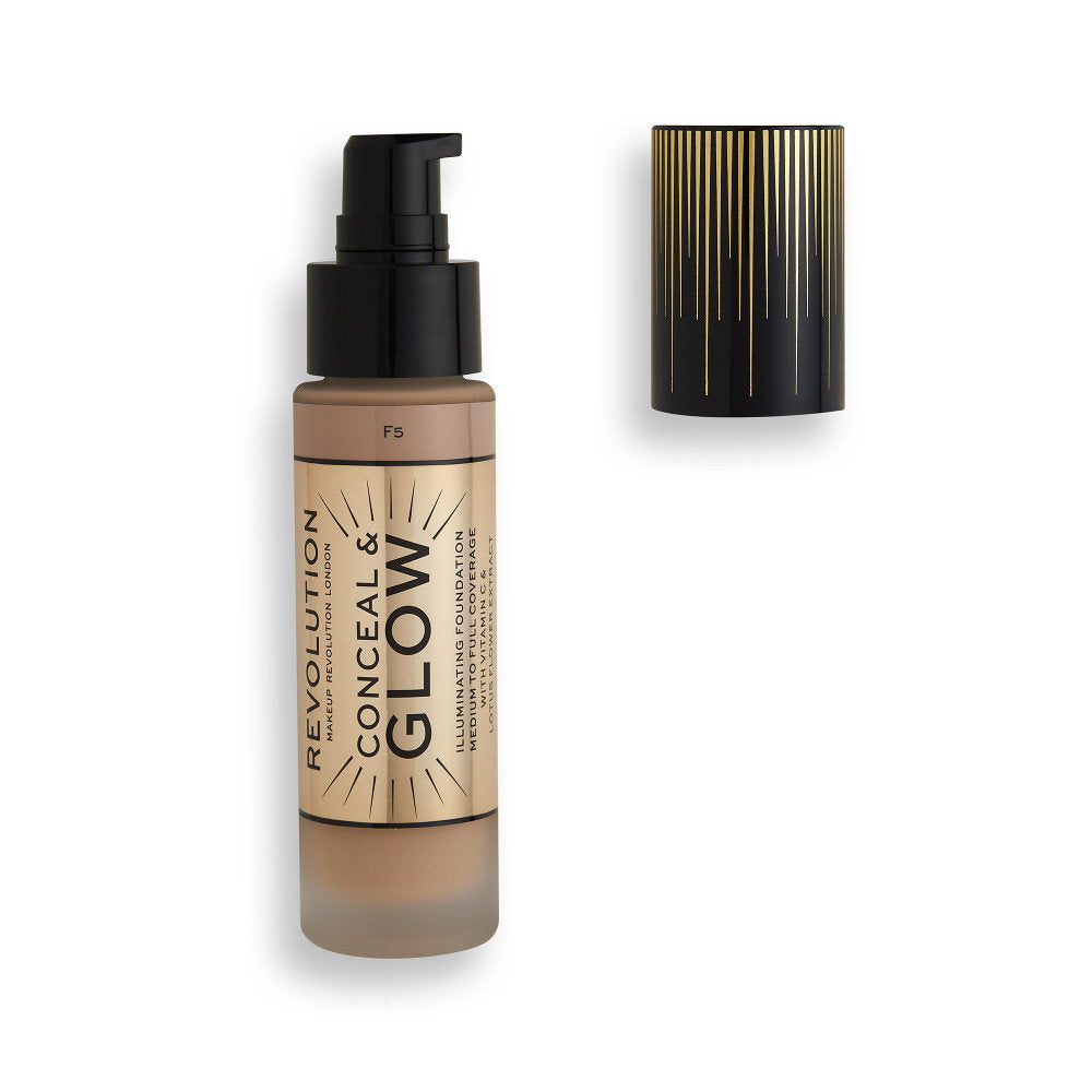 Makeup Revolution Makeup Revolution, Conceal & Glow, Erleuchtend, Cremige Foundation, F5, 23 ml Regular