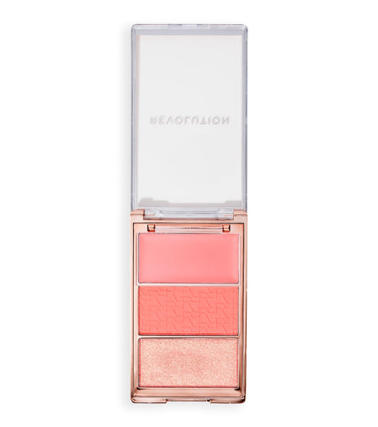 Makeup Revolution Makeup Revolution, Icon Blush, Vegan, Matt, Rouge-Highlighter-Palette, Authentic Peach, 11.5 g Regular