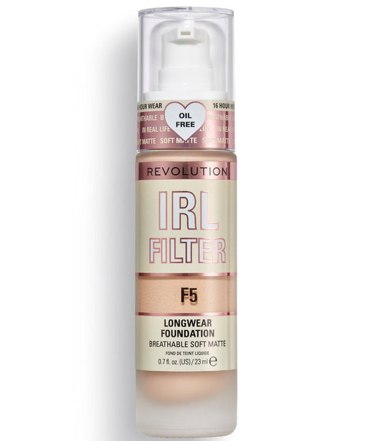 Makeup Revolution Makeup Revolution, IRL Filter, Ölfrei, Lange Tragedauer, Cremige Foundation, F5, 23 ml Regular