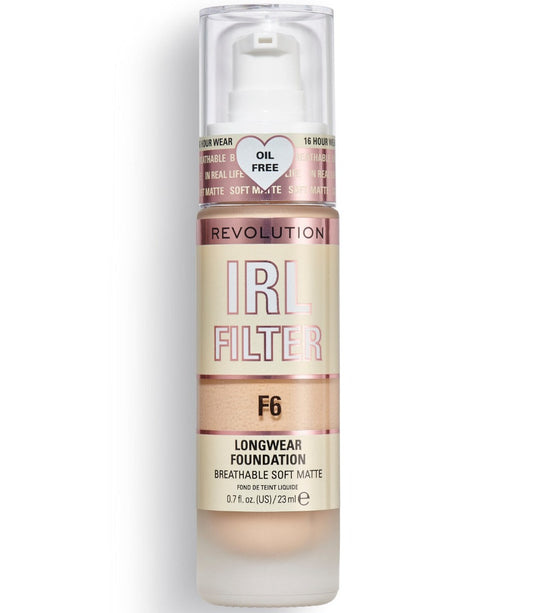 Makeup Revolution Makeup Revolution, IRL Filter, Ölfrei, Lange Tragedauer, Cremige Foundation, F6, 23 ml Regular