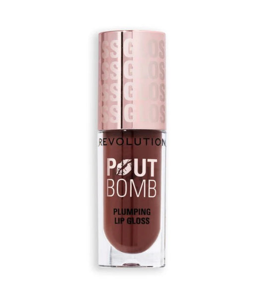 Makeup Revolution Makeup Revolution, Pout Bomb, Auffüllen, Lipgloss, Espresso Cool, 4.6 ml Regular