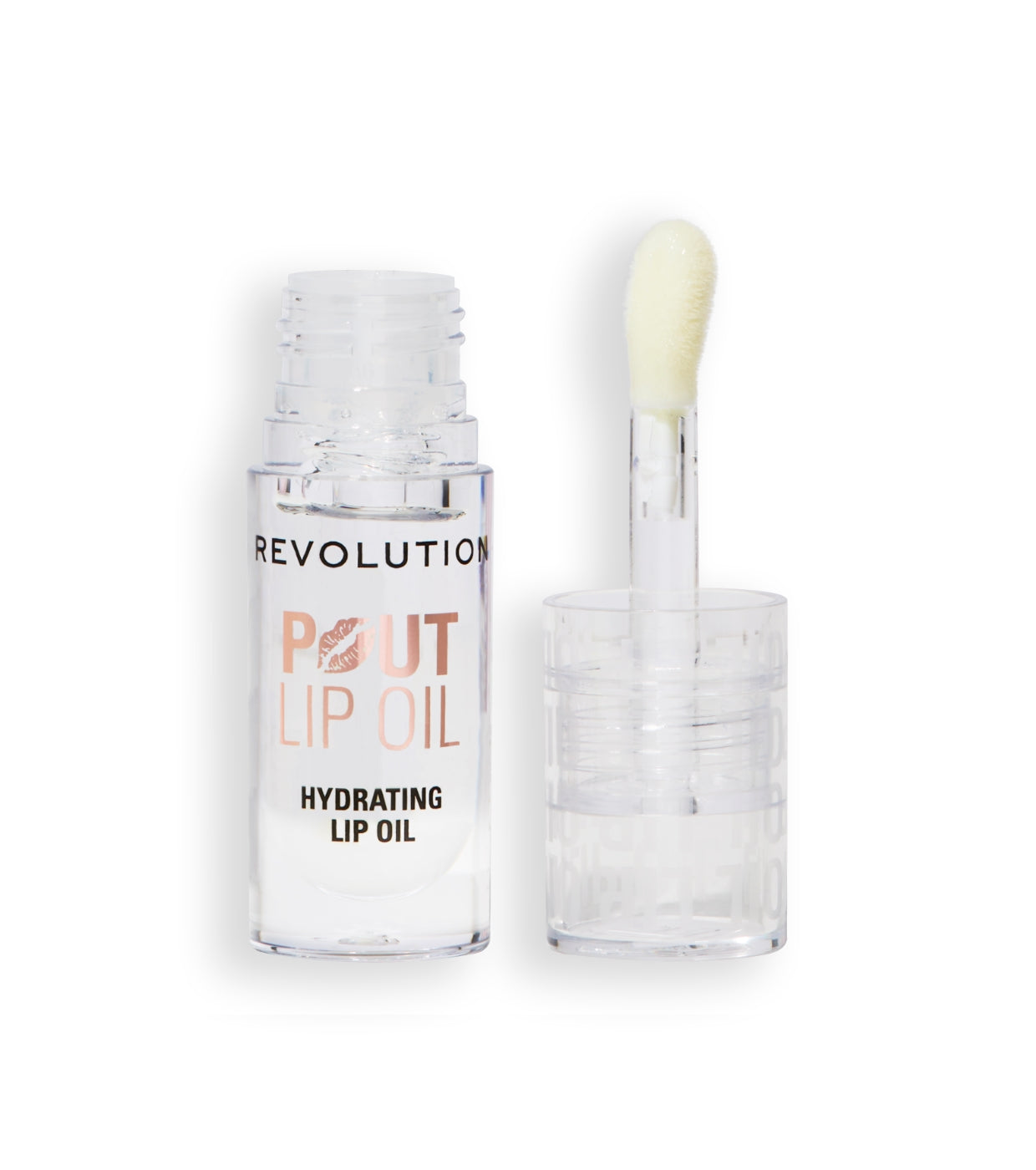 Makeup Revolution Makeup Revolution, Pout, Vegan, Glänzend, Lippenöl, Lychee Clear, 4 ml Regular