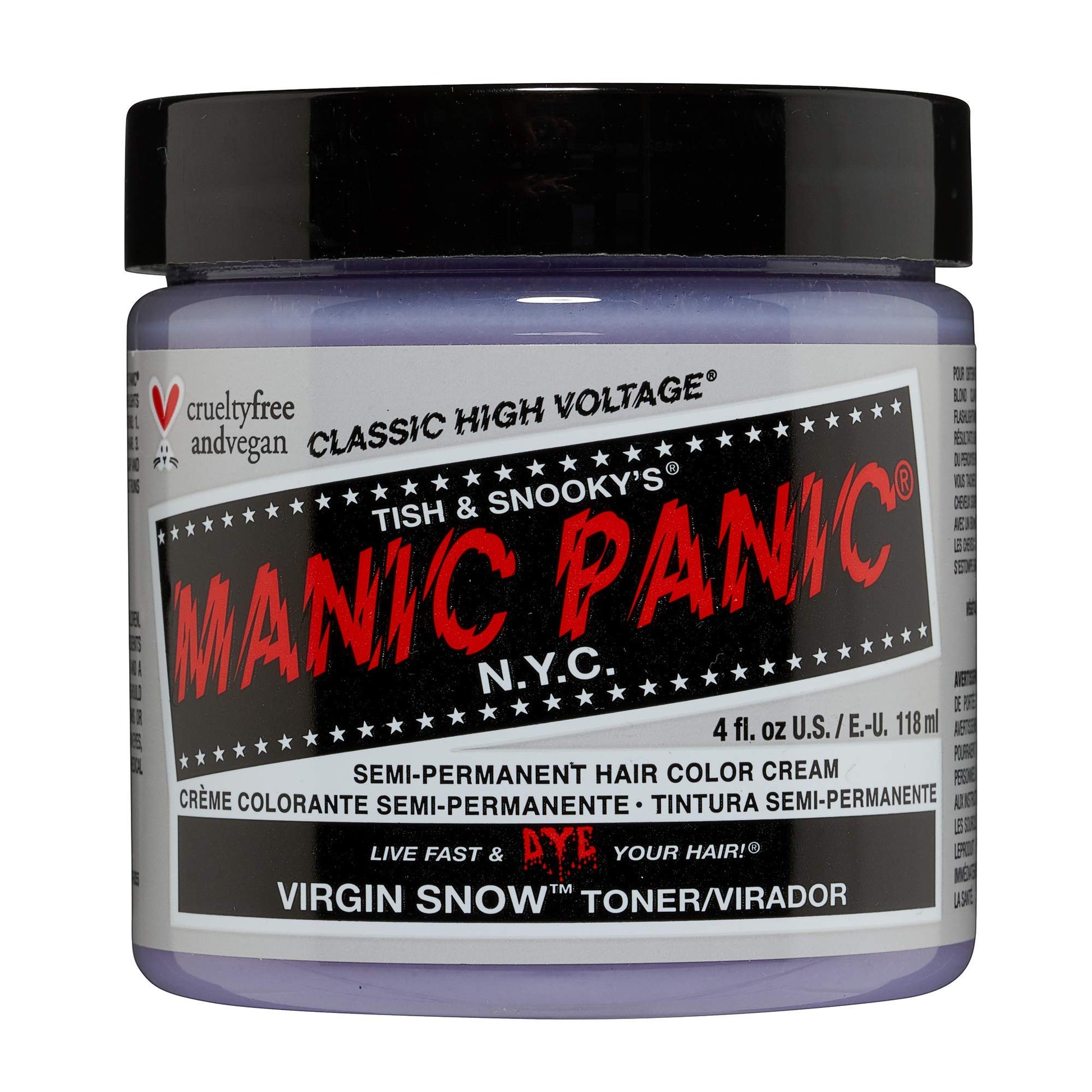 Manic Panic Manic Panic, Classic High Voltage Virgin Snow, Semi-permanente Haarfarbe, Virgin Snow, 118 ml Regular