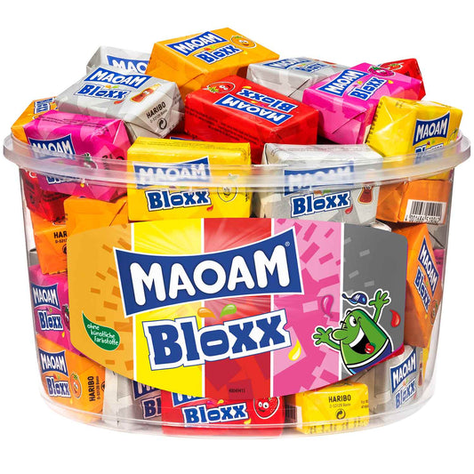 Maoam Bloxx 50x5er 50x5 einzeln gewickelte Kaubonbons, 6-fach sortiert - Candyshop.ch