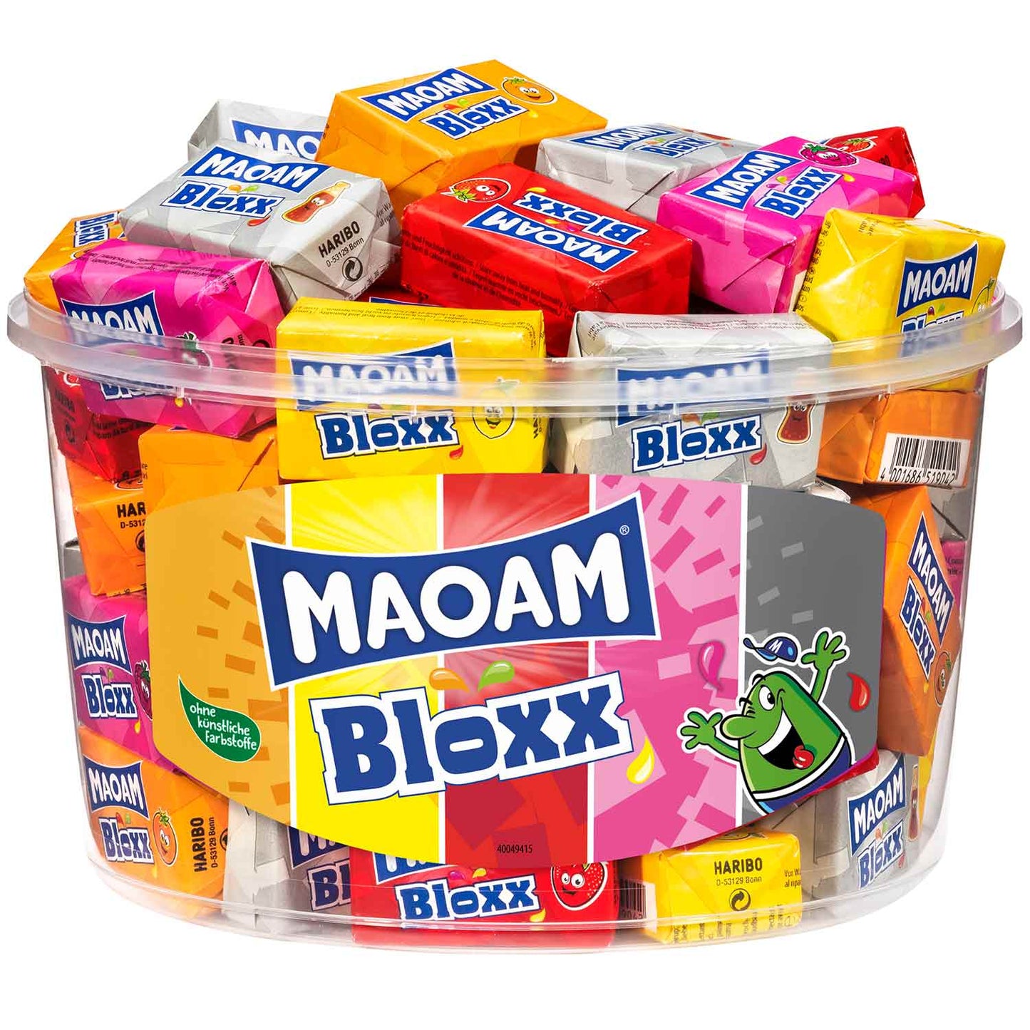 Maoam Bloxx 50x5er 50x5 einzeln gewickelte Kaubonbons, 6-fach sortiert - Candyshop.ch