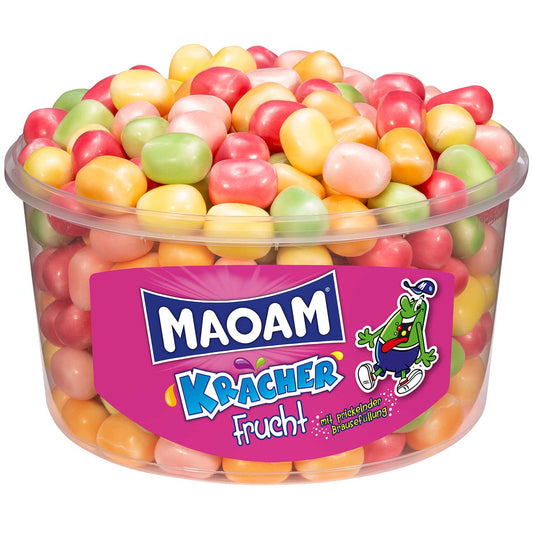 Maoam Kracher Frucht 265er 265 dragierte Kaubonbons mit Brausepulver-Füllung und Fruchtgeschmack, 5-fach sortiert. Ohne künstliche Farbstoffe - Candyshop.ch