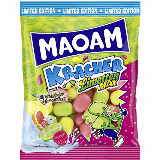 Maoam Kracher Limetten Mixx 200g Dragierte Kaubonbons mit Brausepulverfüllung - Candyshop.ch