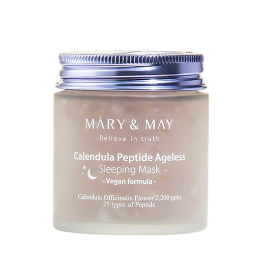 Mary and May Mary and May, Calendula Peptide Ageless, Hydrating & Calming, Nacht-Schlafmaske, 110 g Regular