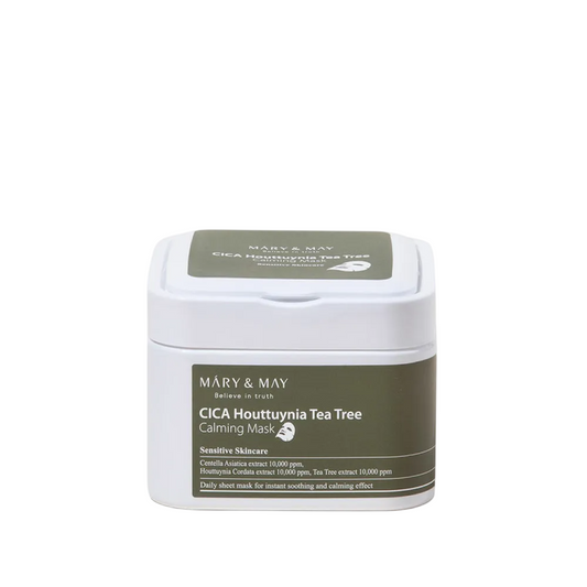 Mary and May Gesichtsmaske Mary and May, CICA Houttuynia Tea Tree Calming, Soothing & Calming, Sheet Mask, For Face, Weekly o