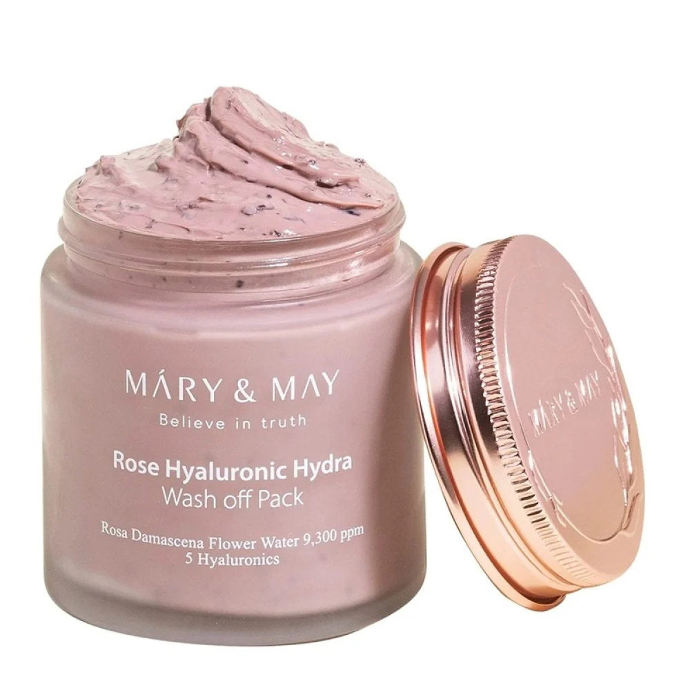 Mary and May Mary and May, Rose Hyaluronic Hydra, Intensive Hydratation, Tonerde-Maske, 125 g Regular