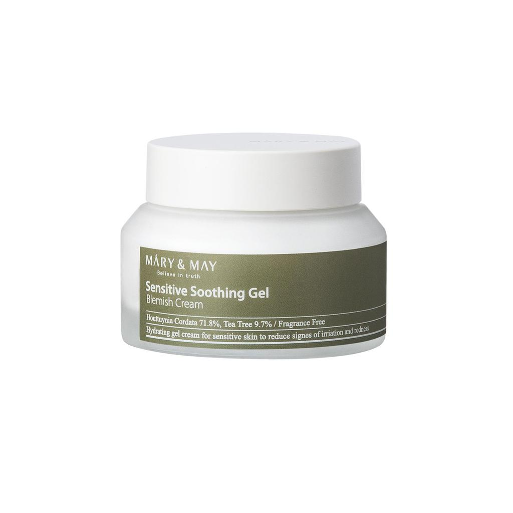 Mary and May Mary and May, Sensitive Soothing, Beseitigt Unreinheiten, Täglich, Gel-Creme, Für das Gesicht, 70 g Regular