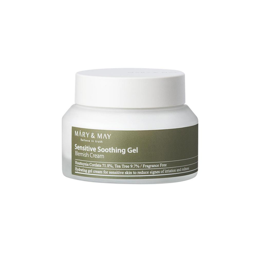 Mary and May Mary and May, Sensitive Soothing, Beseitigt Unreinheiten, Täglich, Gel-Creme, Für das Gesicht, 70 g Regular