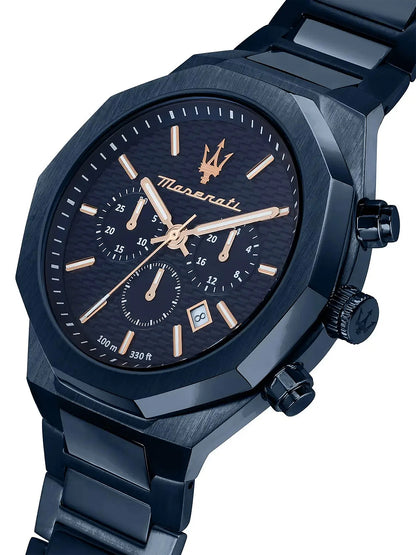 MASERATI STILE R8873642008 Chronograph Armbanduhr 45 mm Blau