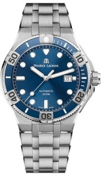 MAURICE LACROIX AIKON AUTOMATIC AI6058-SS002-430-2 Only Time Armbanduhr 43 mm
