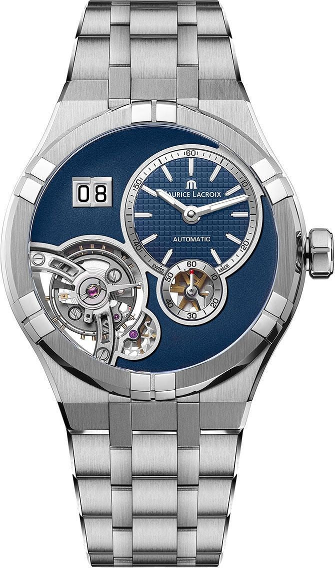MAURICE LACROIX AIKON MASTER GRAND DATE AI6118-SS00E-430-C Date Armbanduhr 45 mm
