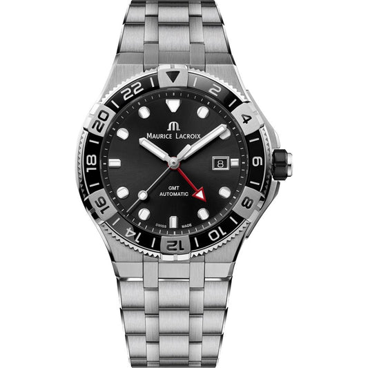 MAURICE LACROIX AIKON VENTURER GMT AI6158-SS00F-330-A Date Armbanduhr 43 mm