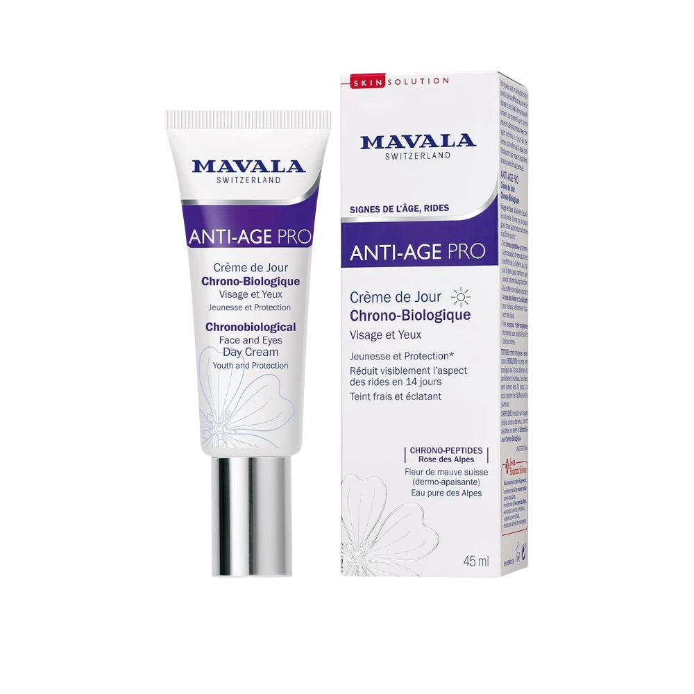 Mavala Mavala, Anti-Age Pro, Hydrating, Anti-Wrinkle & Protecting, Tag, Sahne, Face & Eyes, 45 ml Regular