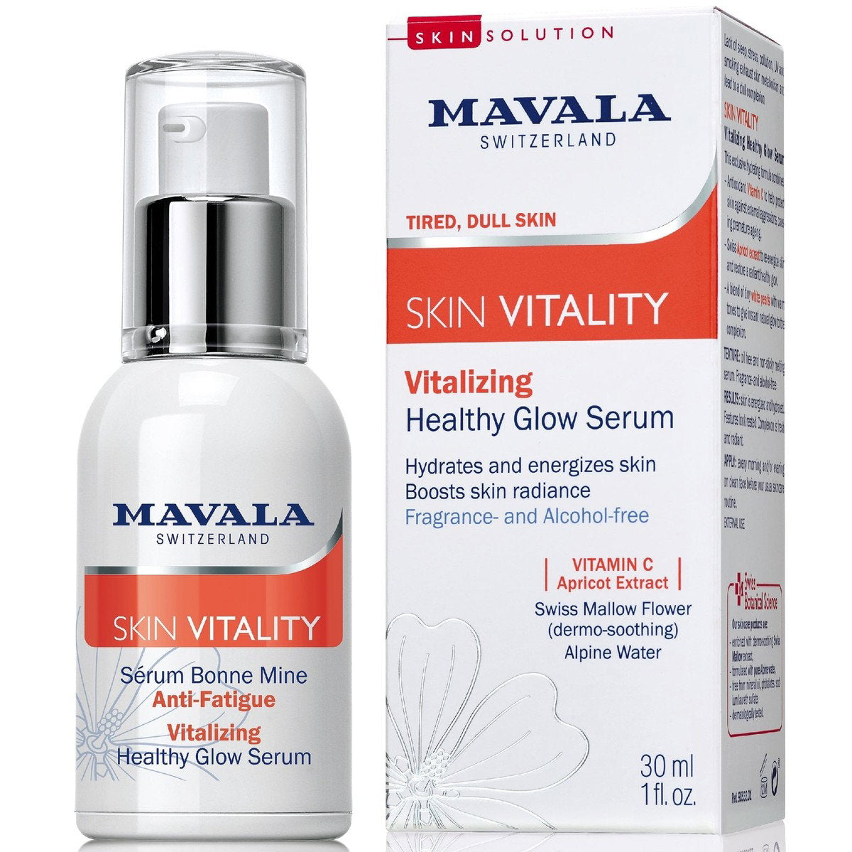 Mavala Mavala, Skin Vitality, Brightening & Exfoliating, Tag & Nacht, Serum, Gesicht, 30 ml Regular