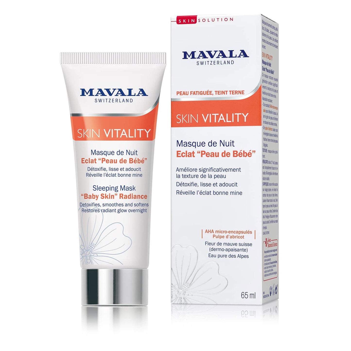 Mavala Nacht-Schlafmaske Mavala, Vitality, Smoothing & Softening, Night Sleeping Mask, 65 ml Regular