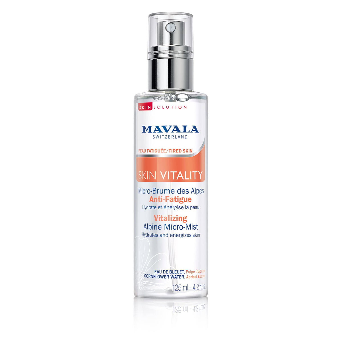Mavala Nebelspray Mavala, Vitality, Vegan, Vitalizing, Mist Spray, Fresh, For Face, 125 ml Regular