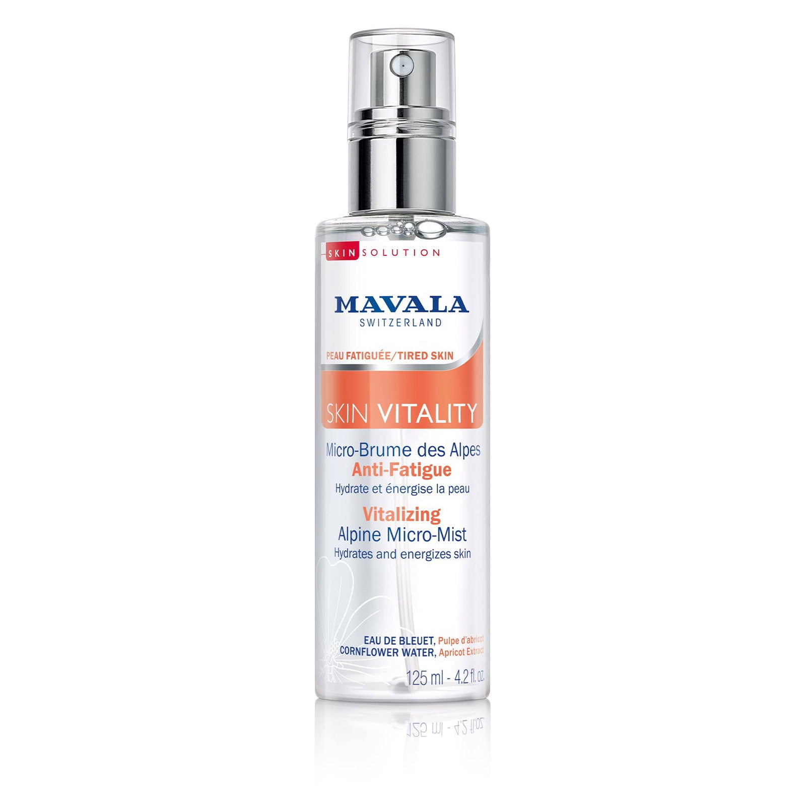 Mavala Nebelspray Mavala, Vitality, Vegan, Vitalizing, Mist Spray, Fresh, For Face, 125 ml Regular