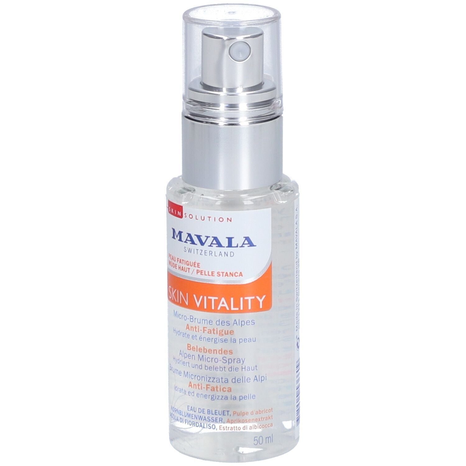 Mavala Nebelspray Mavala, Vitality, Vitalizing, Mist Spray, For Face, 50 ml Regular