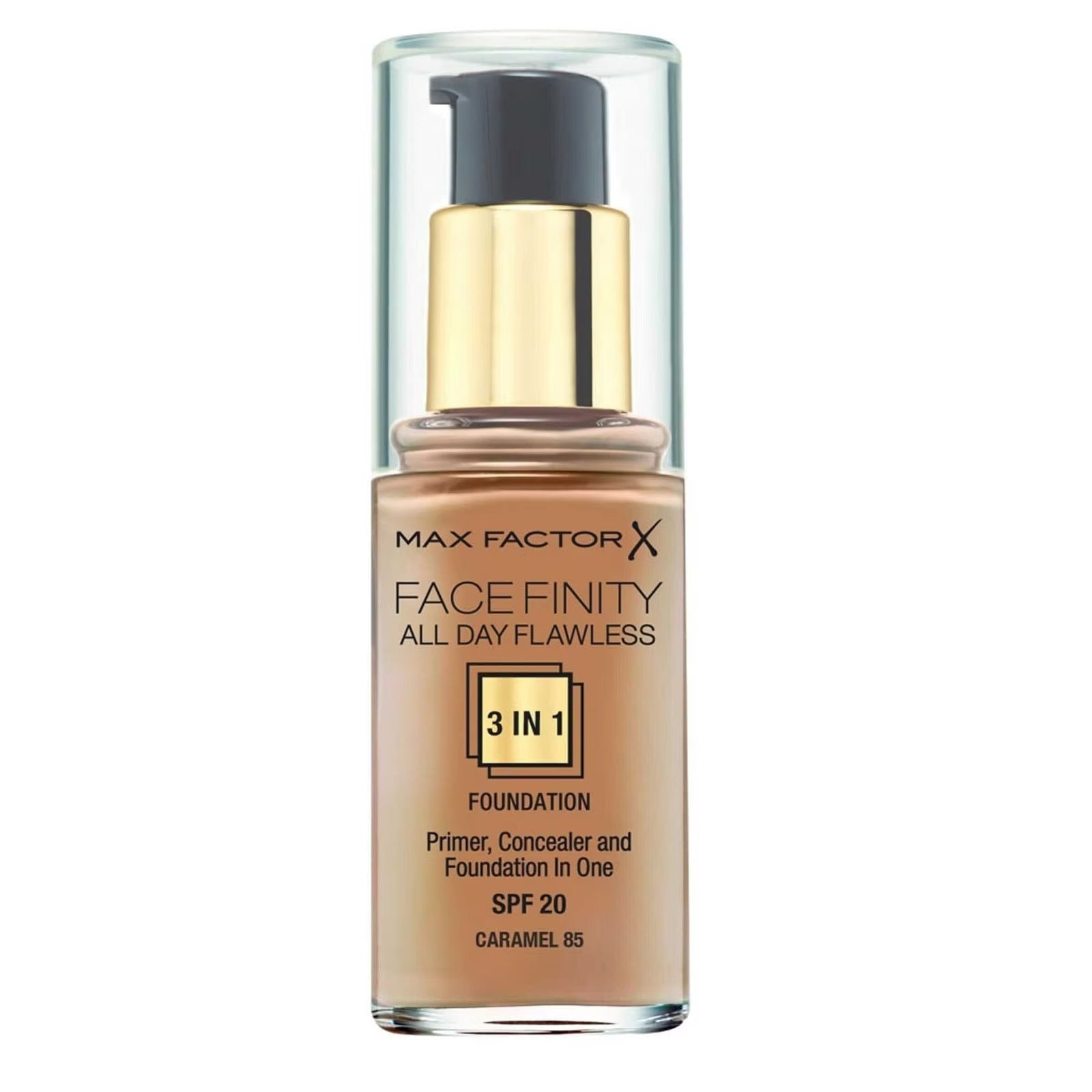 Max Factor Max Factor, Face Finity All Day Flawless, Cremige Foundation, 85, Karamell, SPF 20, 30 ml Regular