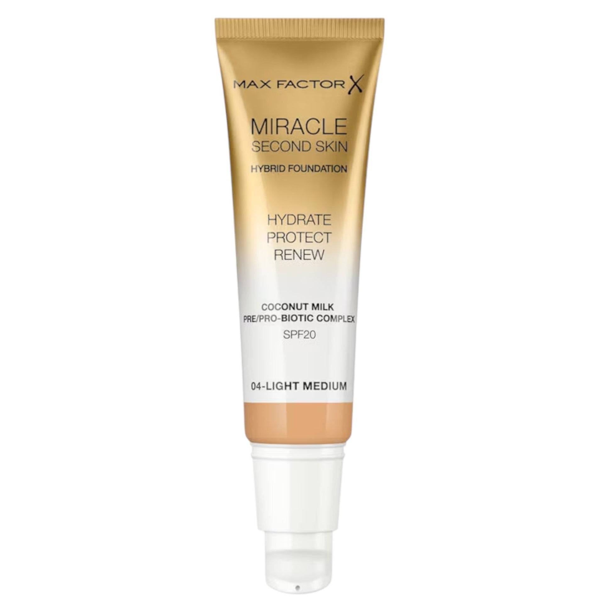 Max Factor Max Factor, Miracle Touch, Strahlend, Kompakt-Foundation, 04, Hellmittel, SPF20, 30 ml Regular