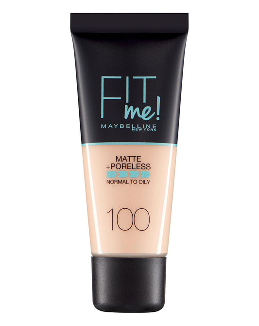 Maybelline Maybelline, Fit Me Matte + Poreless, Flüssige Grundierung, 100, Warmes Elfenbein, 30 ml Regular