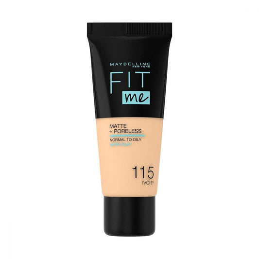 Maybelline Maybelline, Fit Me Matte + Poreless, Flüssige Grundierung, 150, Elfenbein, 30 ml Regular
