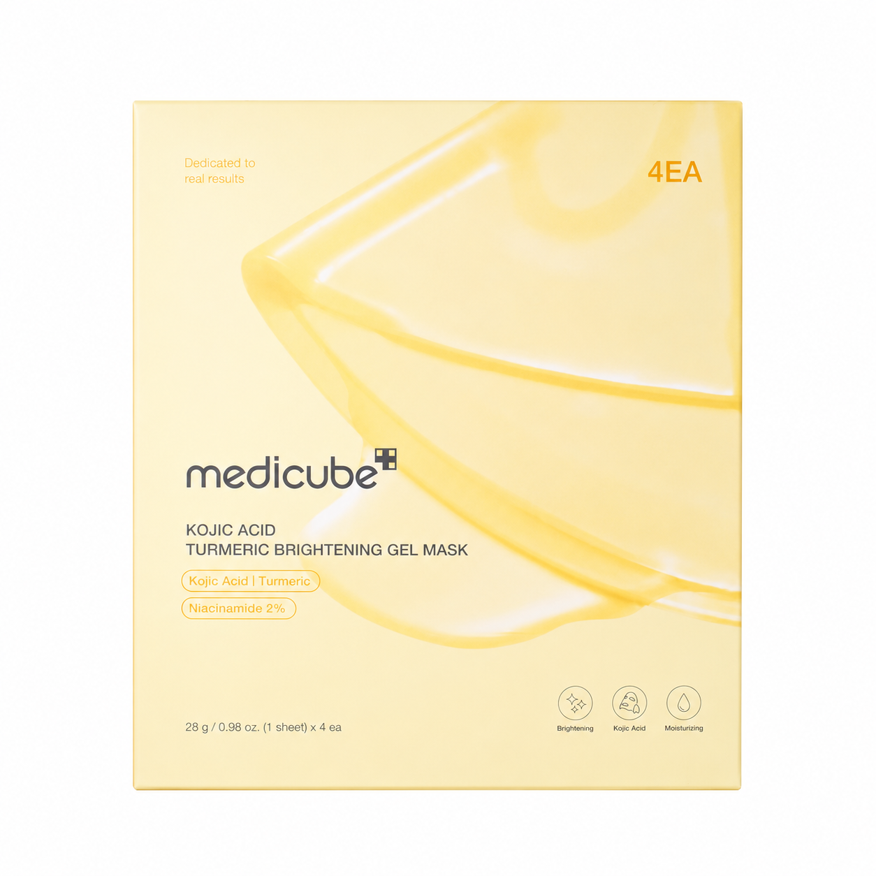 Medicube Gelmaske Medicube, Kojic Acid Turmeric, Brightening & Nourishing, Gel Mask, For Face, 4 pcs, 28 g Regular