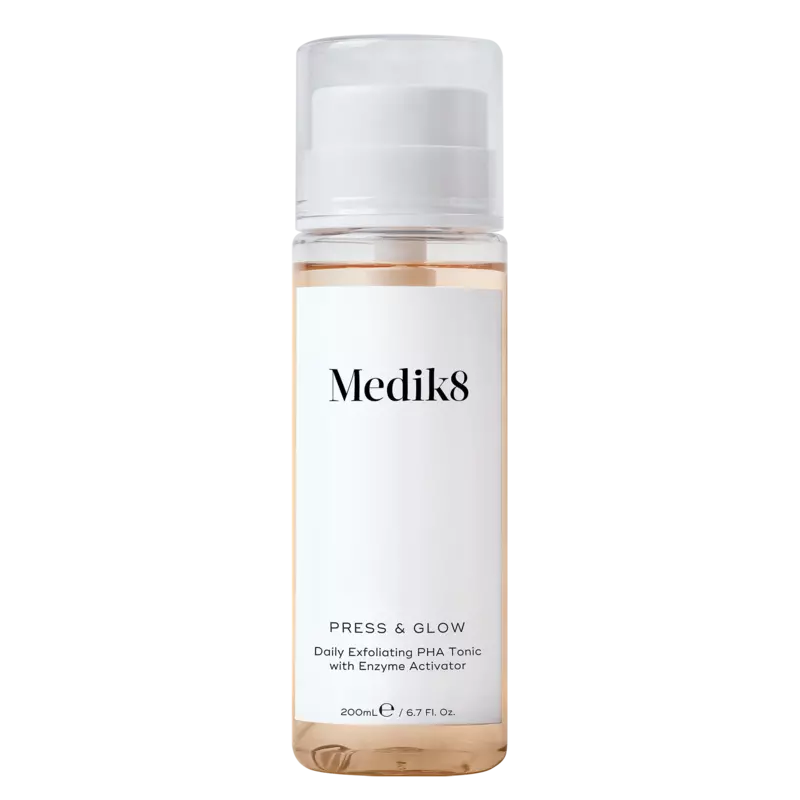 Medik8 Press & Glow Exfoliating PHA Toner 200 ml – Sanftes Peeling & Feuchtigkeits-Toner