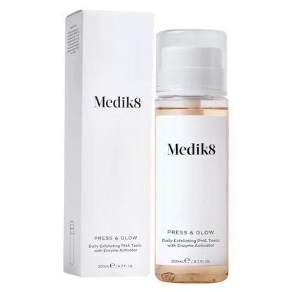 Medik8 Press & Glow Exfoliating PHA Toner 200 ml – Sanftes Peeling & Feuchtigkeits-Toner